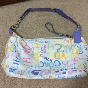 Coach EUC multi-color canvas shoulder bag